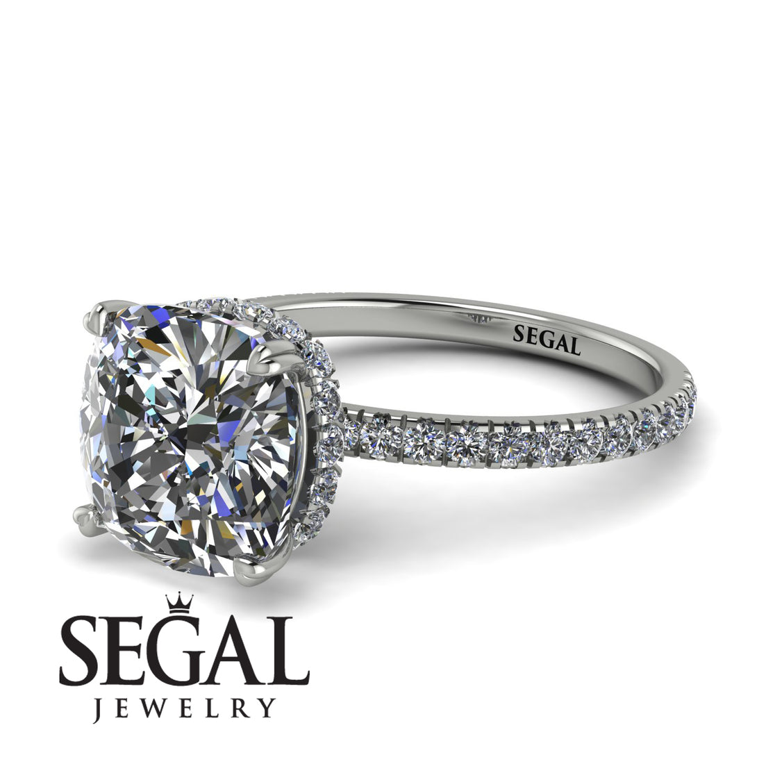 Cushion Hidden Diamond Diamond Ring - Nova No. 3