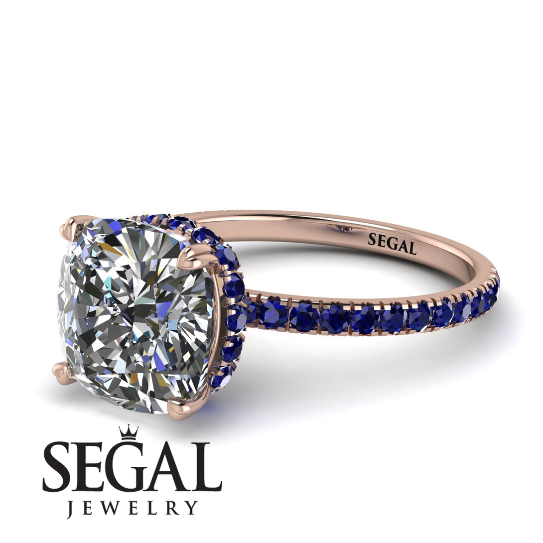 Cushion Hidden Diamond Diamond Ring - Nova No. 62