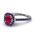 Cushion Ruby Halo Engagement Ring - Jade No. 72 image 1