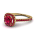 Cushion Ruby Halo Engagement Ring - Jade No. 55