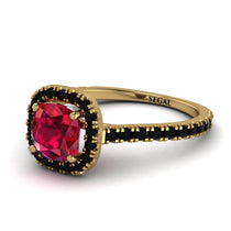 Cushion Ruby Halo Engagement Ring - Jade No. 40 image 1