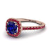 Cushion Sapphire Halo Engagement Ring - Jade No. 59