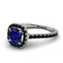 Cushion Sapphire Halo Engagement Ring - Jade No. 45