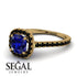 Cushion Sapphire Halo Engagement Ring - Jade No. 43 image 10