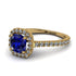 Cushion Sapphire Halo Engagement Ring - Jade No. 13 image 1