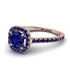 Cushion Sapphire Halo Engagement Ring - Jade No. 74 image 1