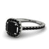 Cushion Black Diamond Halo Engagement Ring - Jade No. 39 image 1