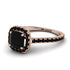 Cushion Black Diamond Halo Engagement Ring - Jade No. 38 image 1