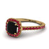 Cushion Black Diamond Halo Engagement Ring - Jade No. 52 image 1