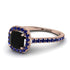 Cushion Black Diamond Halo Engagement Ring - Jade No. 68 image 1