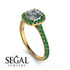 Cushion Diamond Halo Engagement Ring - Jade No. 16