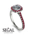 Cushion Diamond Halo Engagement Ring - Jade No. 48 image 2
