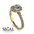 Cushion Diamond Halo Engagement Ring - Jade No. 1 image 2