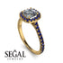 Cushion Diamond Halo Engagement Ring - Jade No. 61 image 2