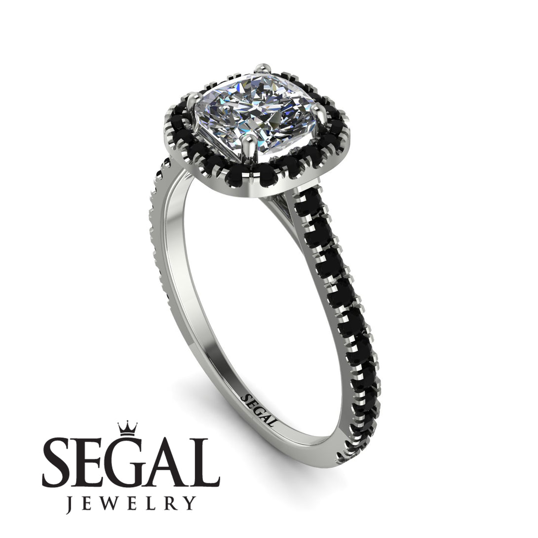 Cushion Diamond Halo Engagement Ring - Jade No. 33