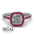 Cushion Diamond Halo Engagement Ring - Jade No. 48 image 3