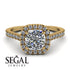 Cushion Diamond Halo Engagement Ring - Jade No. 1