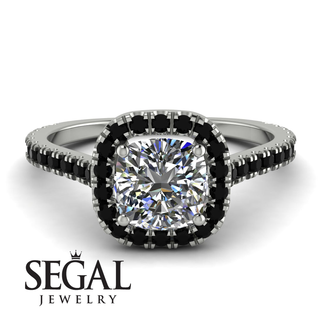 Cushion Diamond Halo Engagement Ring - Jade No. 33