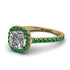 Cushion Diamond Halo Engagement Ring - Jade No. 16 image 1