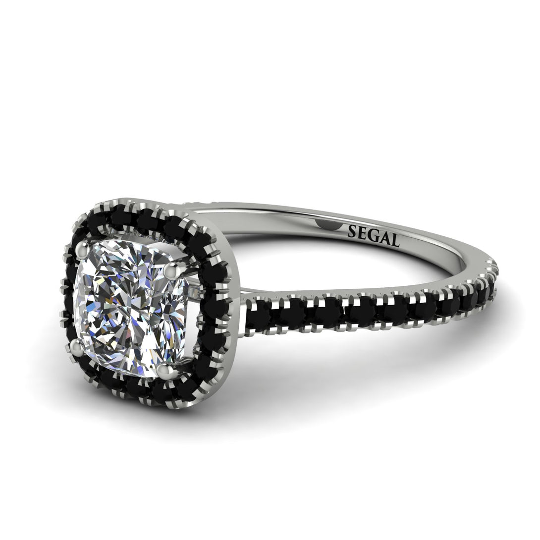 Cushion Diamond Halo Engagement Ring - Jade No. 33