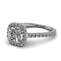 Cushion Diamond Halo Engagement Ring - Jade No. 3 image 1