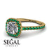Cushion Diamond Halo Engagement Ring - Jade No. 16 image 10