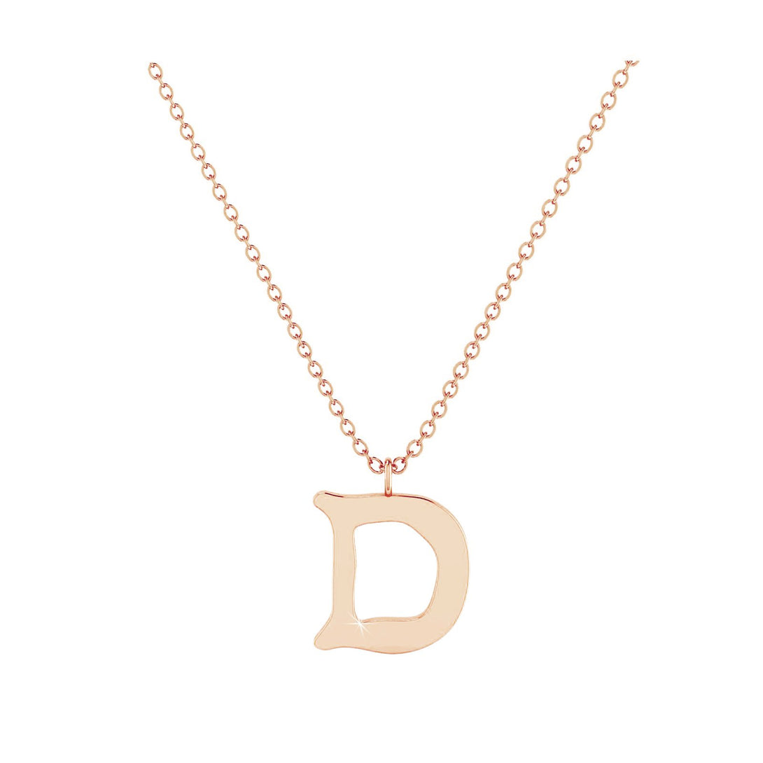 D - Letter Name Necklace Initial Necklace