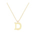 D - Letter Name Necklace Initial Necklace
