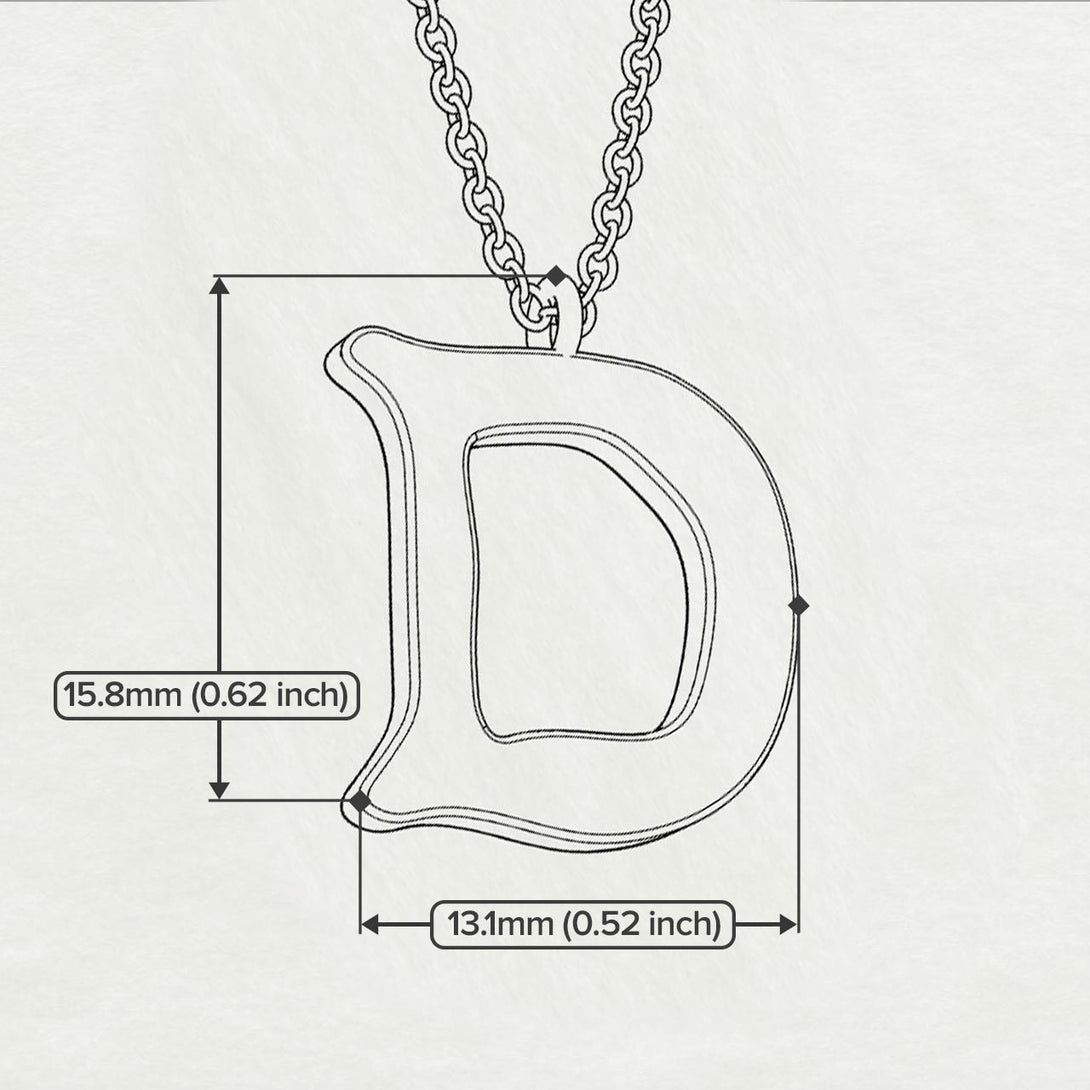 D - Letter Name Necklace Initial Necklace