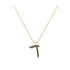 Daled - Hebrew Alef-Bet letter diamond Necklace - D letter