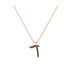 Daled - Hebrew Alef-Bet letter diamond Necklace - D letter