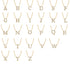 Diamond Gold Initial Necklace - V