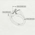 White Diamond Initial K Ring