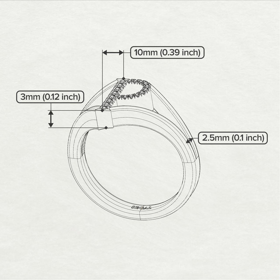 Black Diamond Initial P Ring