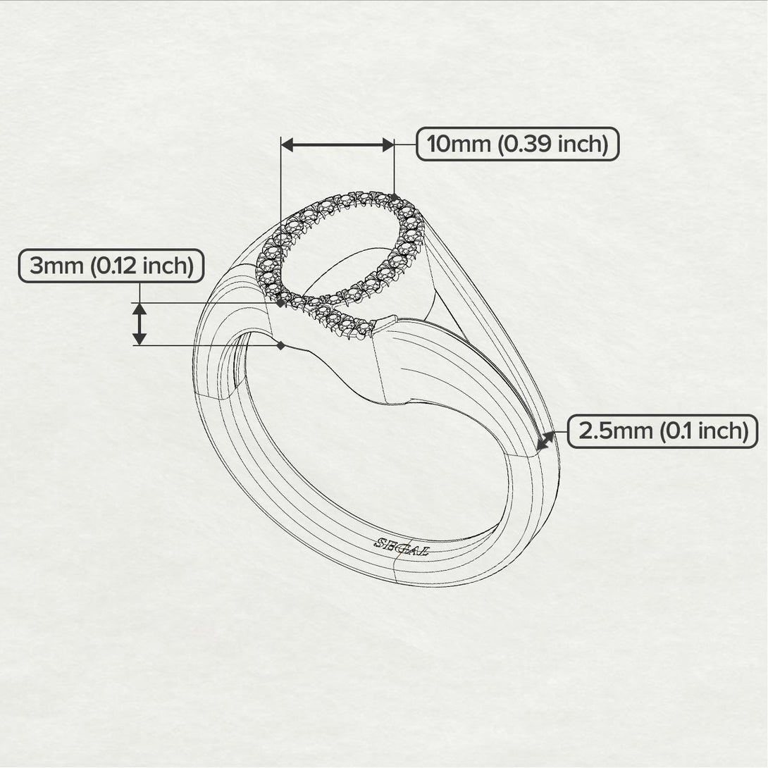 White Diamond Initial Q Ring