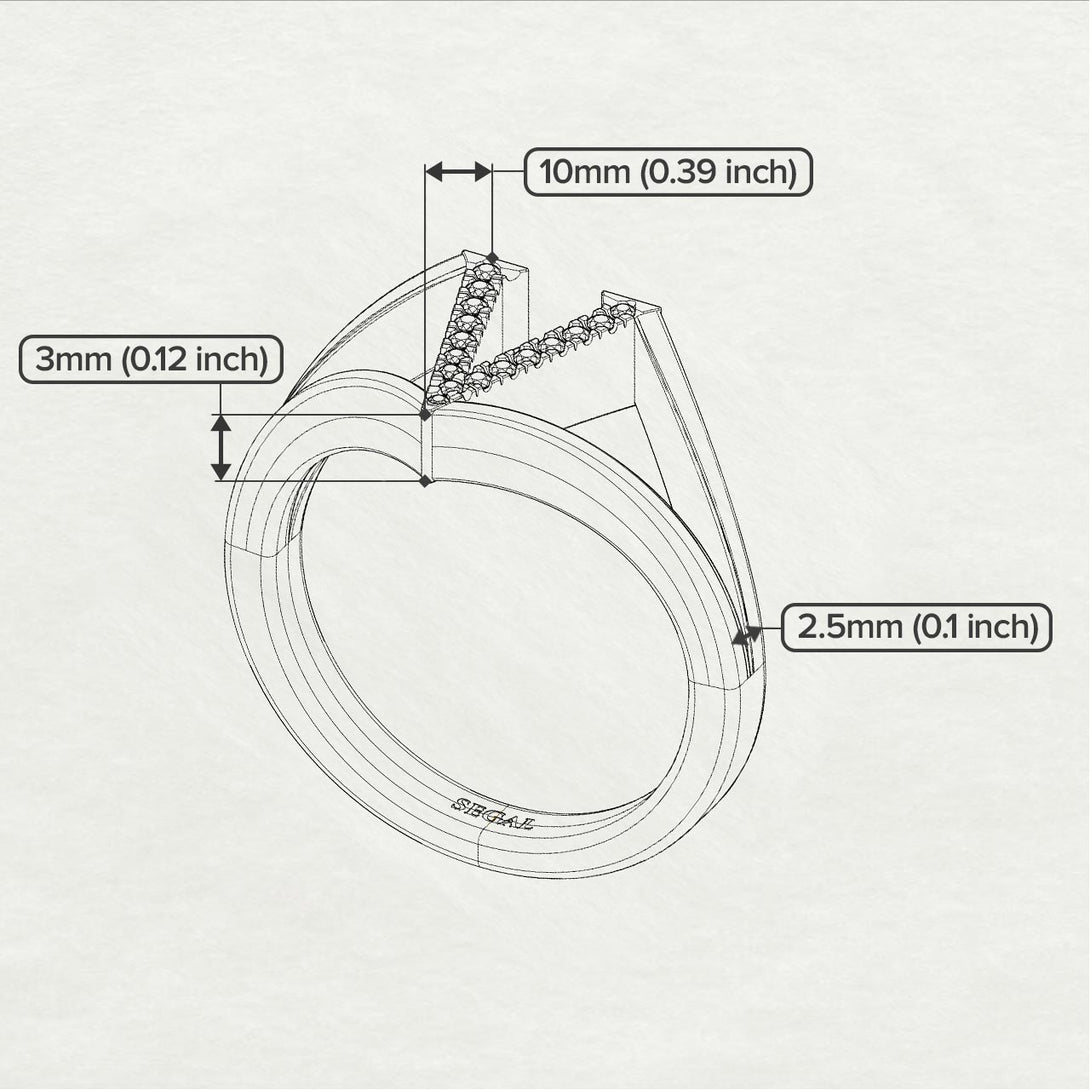 Black Diamond Initial V Ring