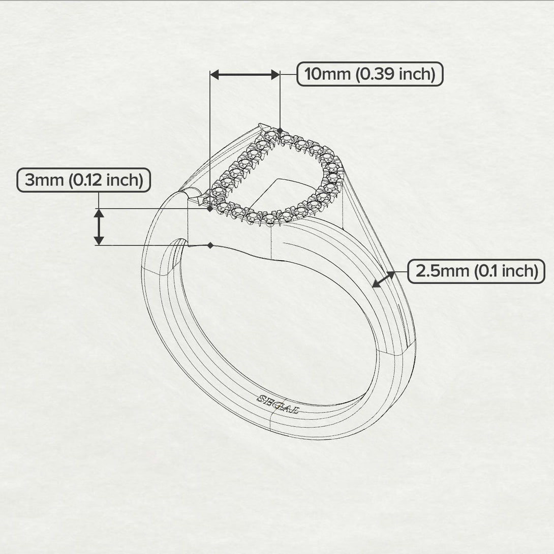 White Diamond Initial D Ring