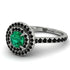 Double Halo Emerald Ring - Zoey No. 39