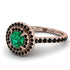 Double Halo Emerald Ring - Zoey No. 38