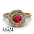 Double Halo Ruby Ring - Zoey No. 10