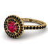 Double Halo Ruby Ring - Zoey No. 40