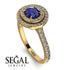 Double Halo Sapphire Ring - Zoey No. 13