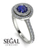 Double Halo Sapphire Ring - Zoey No. 15