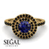 Double Halo Sapphire Ring - Zoey No. 43