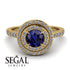 Double Halo Sapphire Ring - Zoey No. 13