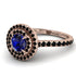 Double Halo Sapphire Ring - Zoey No. 44