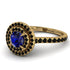 Double Halo Sapphire Ring - Zoey No. 43