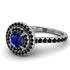 Double Halo Sapphire Ring - Zoey No. 45
