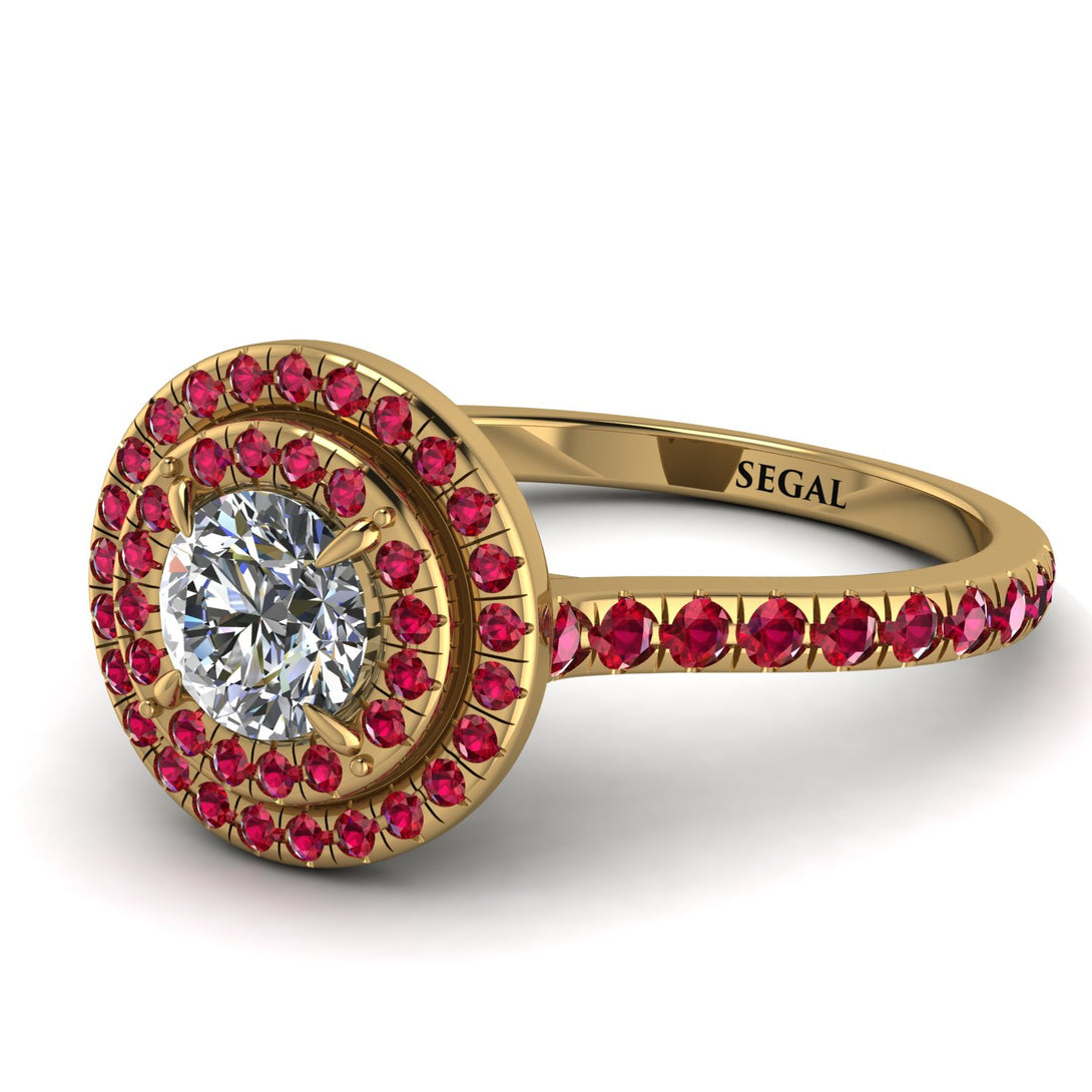 Double Halo Diamond Ring - Zoey No. 49