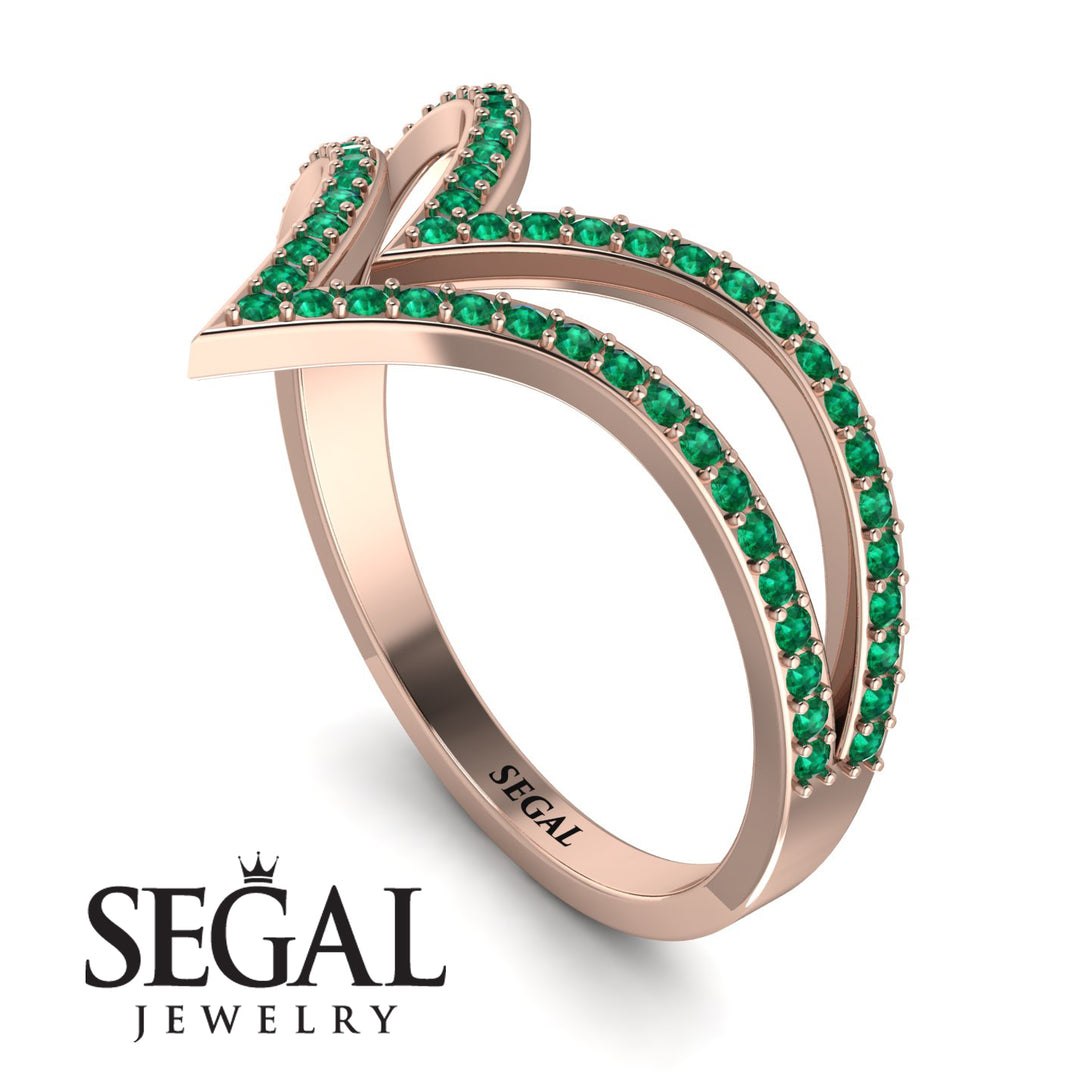 Double V Emerald Ring - Lyla No. 5